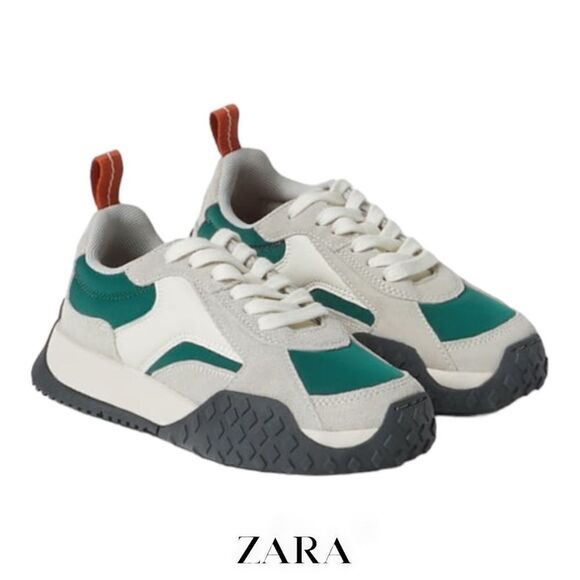 Zara Other - ZARA Kids | Gray | LEATHER SNEAKERS